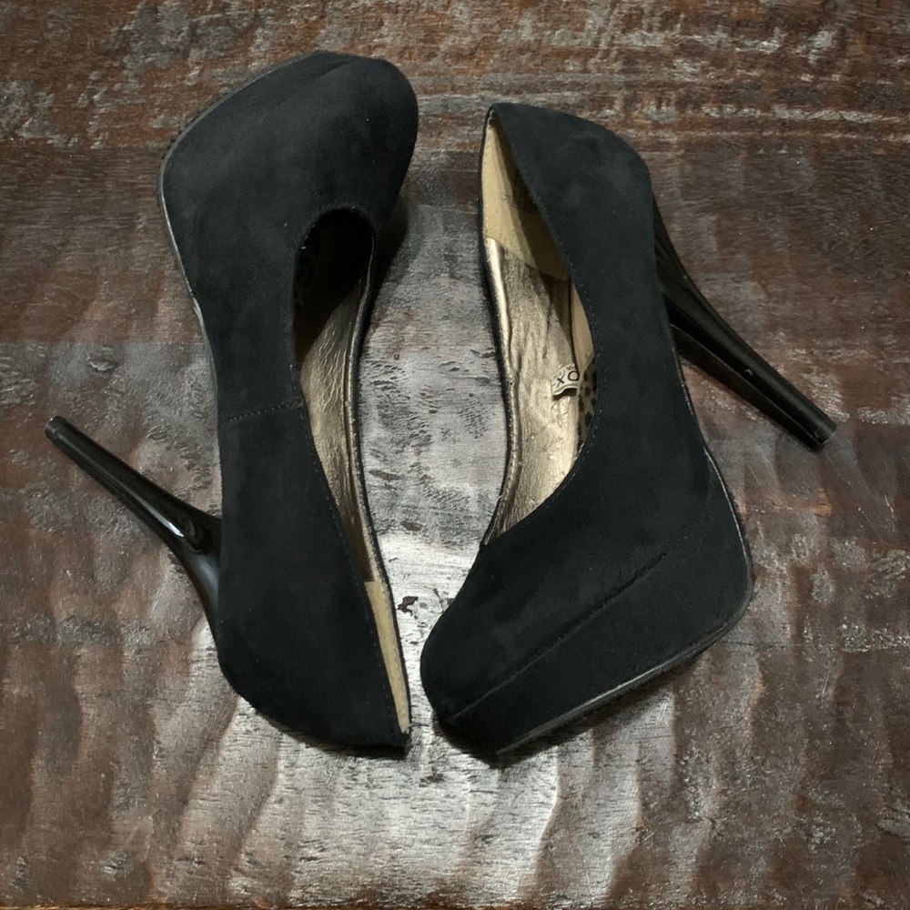 Mossimo Supply Co. black suede platform heels